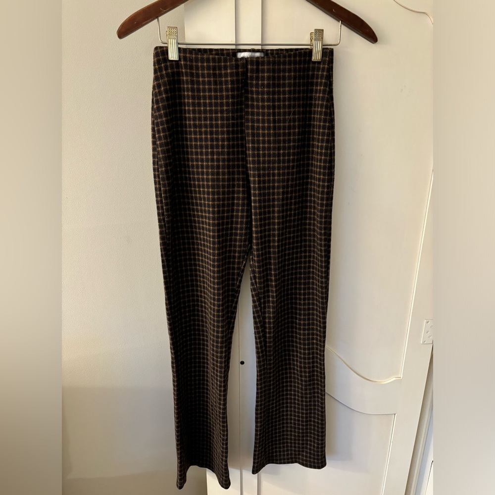 Urban Outfitters Gingham Checkered Brown and Beige Pants - S